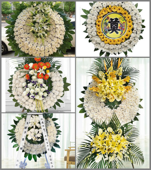 浙江省丽水青田县章旦乡花圈速递
