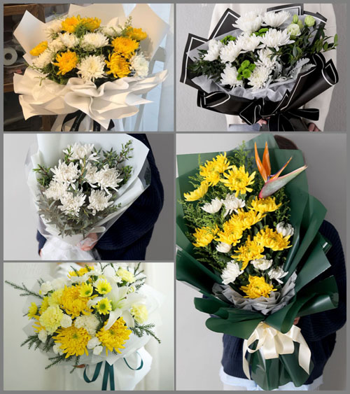 浙江省丽水青田县章旦乡白事花束代送